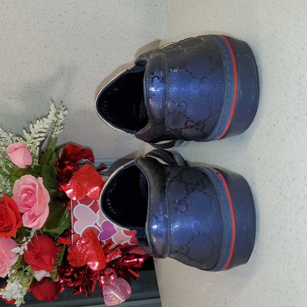 GUCCI Dark Blue Slip-On Loafers (sz 8) - Picture 5 of 11